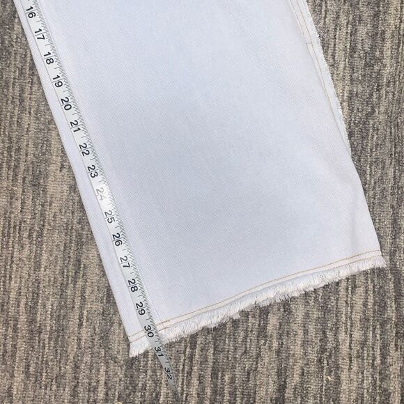 NWOT Mello LA Women's Large Light Blue Wash Frayed Seams Wide Leg‎ Jeans Baggy - Picture 8 of 9